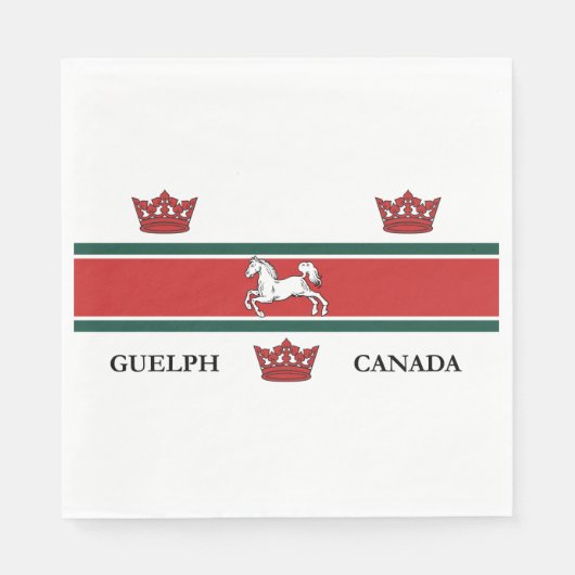 ゲルフ国旗（オンタリオ州，カナダ） スタンダードランチョンナプキン (正面)