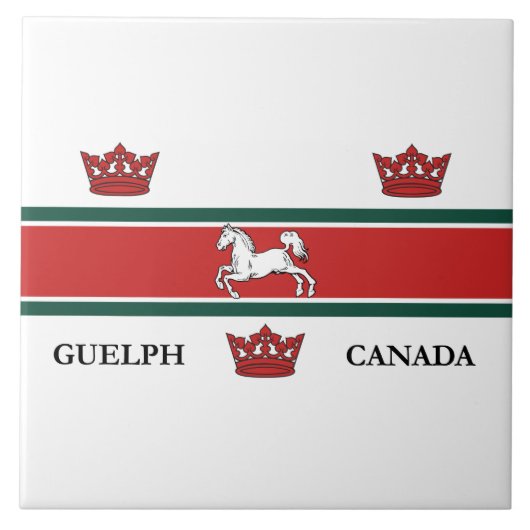 ゲルフ国旗（オンタリオ州，カナダ） タイル (正面)