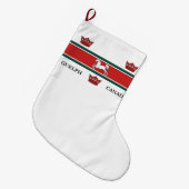ゲルフ国旗(オンタリオ州,カナダ) ラージクリスマスストッキング (正面 (吊り時))