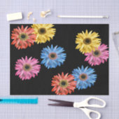 ゲルベラカラフルデイジーシンプルかわいらしガーベラ 薄葉紙 (クラフト)