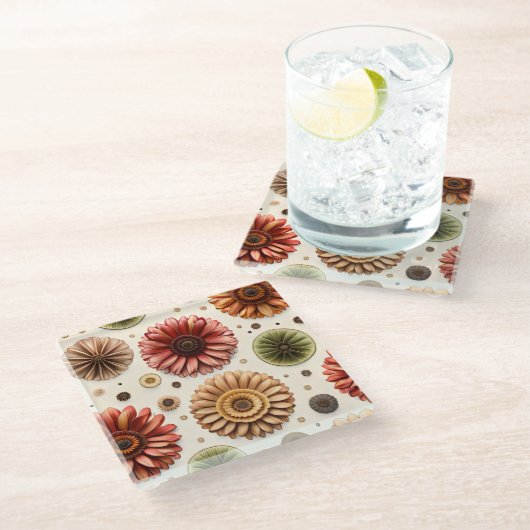 ゲルベラガロール ガラスコースター (アングル)