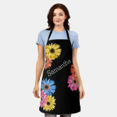 ゲルベラガーベラデイジービューティカラフルー エプロン (着用した状態)