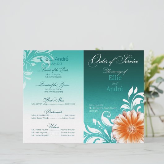 ゲルベラデイジーオレンジアクアオブサービスプログラム (スタンド正面)