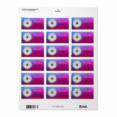 ゲルベラデイジーオングラデーションメタリック |差出人住所 ラベル (フルシート)