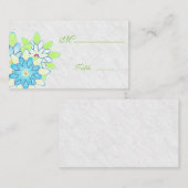 ゲルベラデイジーグリーンホワイト座席表用大事な行事 プレイスカード (正面/裏面)