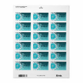 ゲルベラデイジースクロール1 |ティール(緑がかった色) ラベル (フルシート)