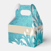 ゲルベラデイジースクロール |ティール(緑がかった色)オートミール フェイバーボックス (裏面サイド)