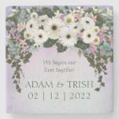 ゲルベラデイジースワッグ ストーンコースター (正面)