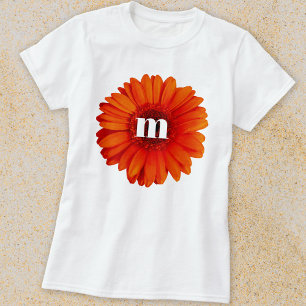 ゲルベラデイジーモノグラムイニシャル Tシャツ