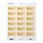 ゲルベラデイジー住所 シール (フルシート)