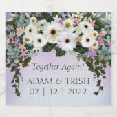 ゲルベラデイジー結婚スワッグ スパークリングワインラベル (シングルラベル)