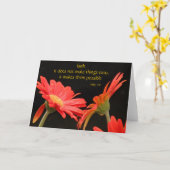 ゲルベラデイジー、聖なる書物、 経典の聖句オン・信仰（ルカ） カード (黄色い花)