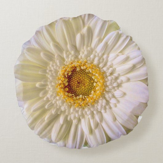 ゲルベラ白 ラウンドクッション (裏面)