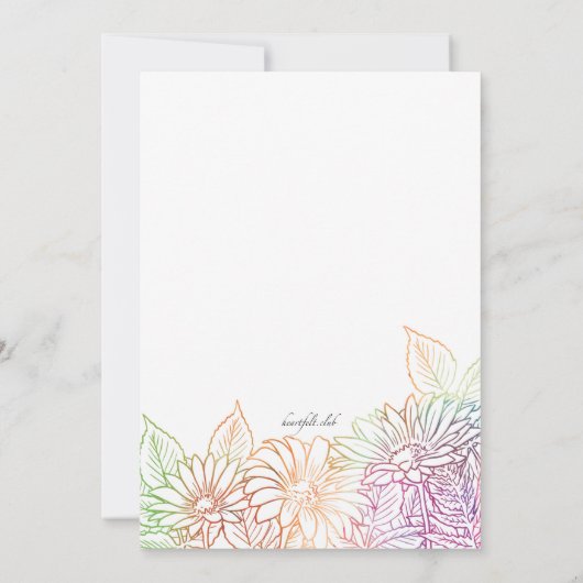 ゲルベラ結婚式招待状 招待状 (裏面)