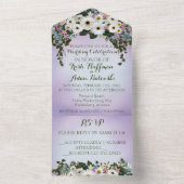 ゲルベラ ダイジー スワッグ ウェディング オールインワン招待状 (内側)