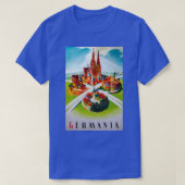 ゲルマニアヴィンテージ旅行ポスター Tシャツ (デザイン正面)
