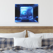 ゲルマニウム化学元素極青デザイン キャンバスプリント (インサイチュ (寝室))