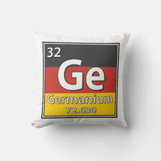 ゲルマニウム – ドイツ国旗ドイツ科学 クッション (正面)
