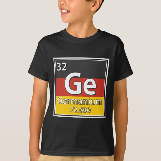 ゲルマニウム – ドイツ国旗ドイツ科学 Tシャツ (正面)