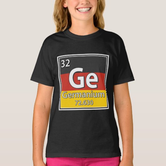 ゲルマニウム – ドイツ国旗ドイツ科学 Tシャツ (正面)
