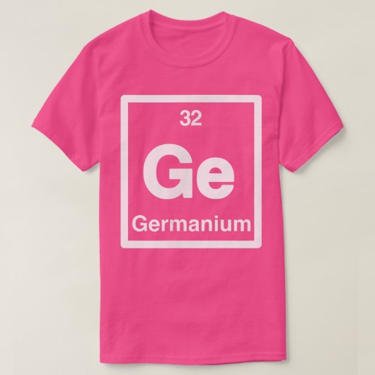 ゲルマニウム – Ge – 元素周期表 – Sce Tシャツ (デザイン正面)