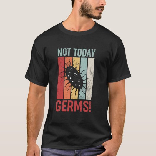 ゲルマフォブでも今日は負けない 細菌め Tシャツ (正面)