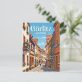 ゲルリッツ旧市街の路地 ドイツ ポストカード (スタンド正面)