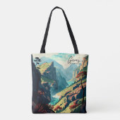 ゲレスポルトガルヴィンテージアートトラベルイラストレーション トートバッグ (裏面)