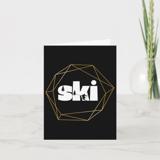 ゲレンデでのスキー カード (正面)