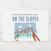 ゲレンデでのスノースキーバチェロレッテウィークエンド スパークリングワインラベル (シングルラベル)