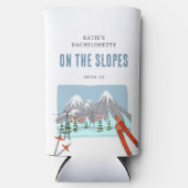 ゲレンデでのスノースキーバチェロレッテウィークエンド スリム缶クーラー (正面)