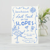 ゲレンデでの最後の乾杯！独身最後の週末 招待状 (スタンド正面)