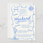 ゲレンデでの最後の乾杯！独身最後の週末 招待状 (裏面)