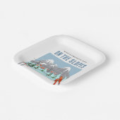 ゲレンデでスノースキーバチェロレッテ週末 ペーパープレート (傾斜あり)