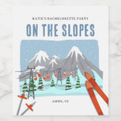 ゲレンデでスノースキーバチェロレッテ週末 ワインラベル (シングルラベル)