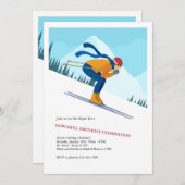 ゲレンデで一緒にパーティーしようという招待状 招待状 (正面/裏面)