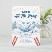 ゲレンデの冬のバチェロレッテ週末 招待状 (スタンド正面)