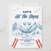 ゲレンデの冬のバチェロレッテ週末 招待状 (正面)