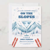 ゲレンデの冬のバチェロレッテ週末 招待状 (正面)