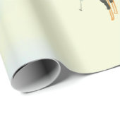 ゲレンデを滑り降りる紙 ラッピングペーパー (ロールコーナー)