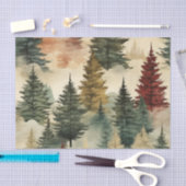 ゲレンデカラフルの水彩クリスマスツリー 薄葉紙 (クラフト)