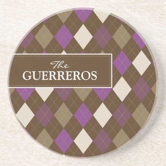 ゲレーロス パープル/チョコレート コースター (正面)