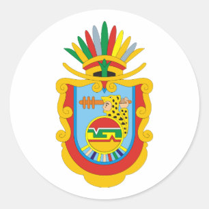 ゲレーロ州メキシコの公式の記号のロゴ紋章付き外衣 ラウンドシール