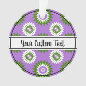 ゲンダーケールプライド紫色の花柄オーナメント オーナメント (正面)