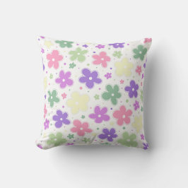 ゲンダーフェプライドフラワーズドゥードルパステルピンク クッション