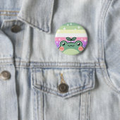 ゲンダーフェLGBTプライドフラッグカエル 缶バッジ (インサイチュ)