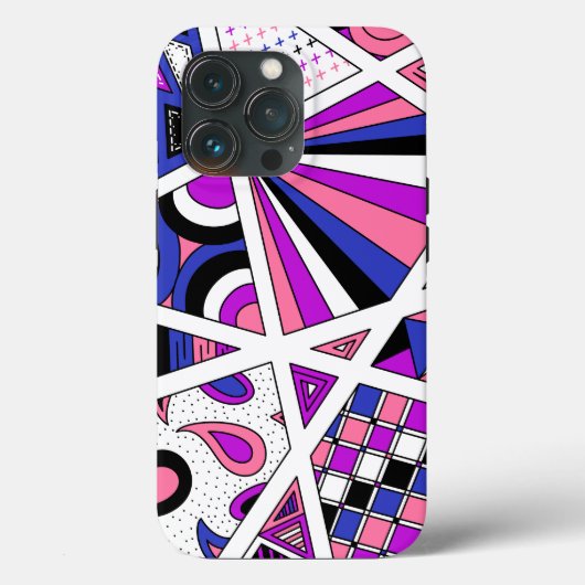ゲンダーフルードプライドゼンドードルモダン抽象芸術 Case-Mate iPhoneケース (裏面)
