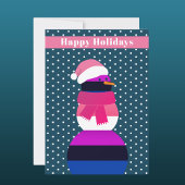 ゲンダーフルード雪だるまクリスマスホリデーカード シーズンカード