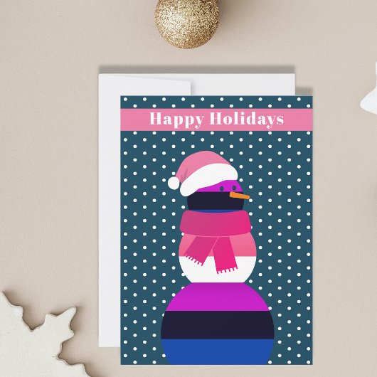 ゲンダーフルード雪だるまクリスマスホリデーカード シーズンカード