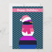 ゲンダーフルード雪だるまクリスマスホリデーカード シーズンカード (正面)